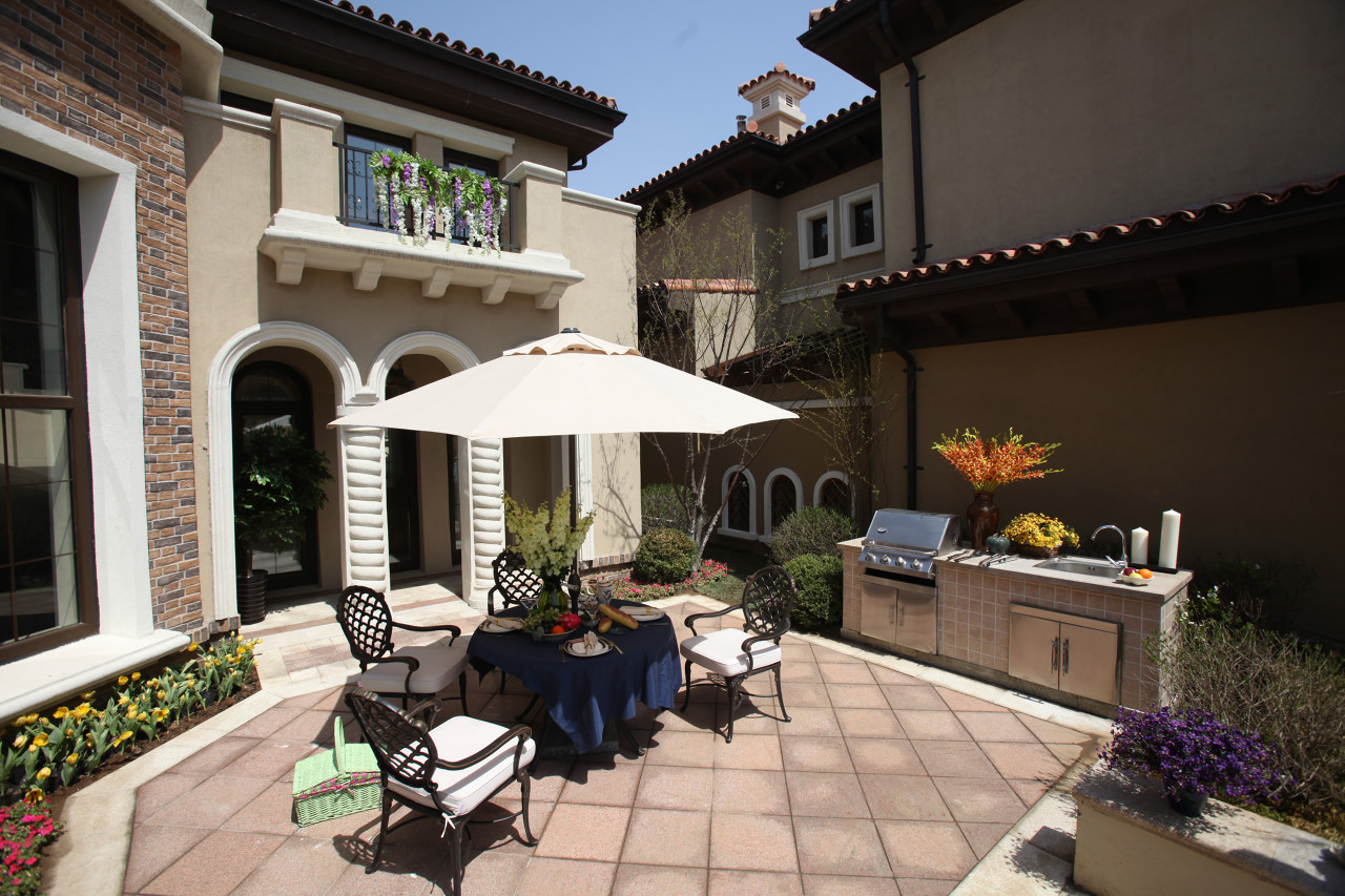 浅色系庭院设计